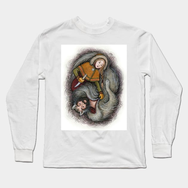 Wolfskin and the Huntress Long Sleeve T-Shirt by ChristmasPress